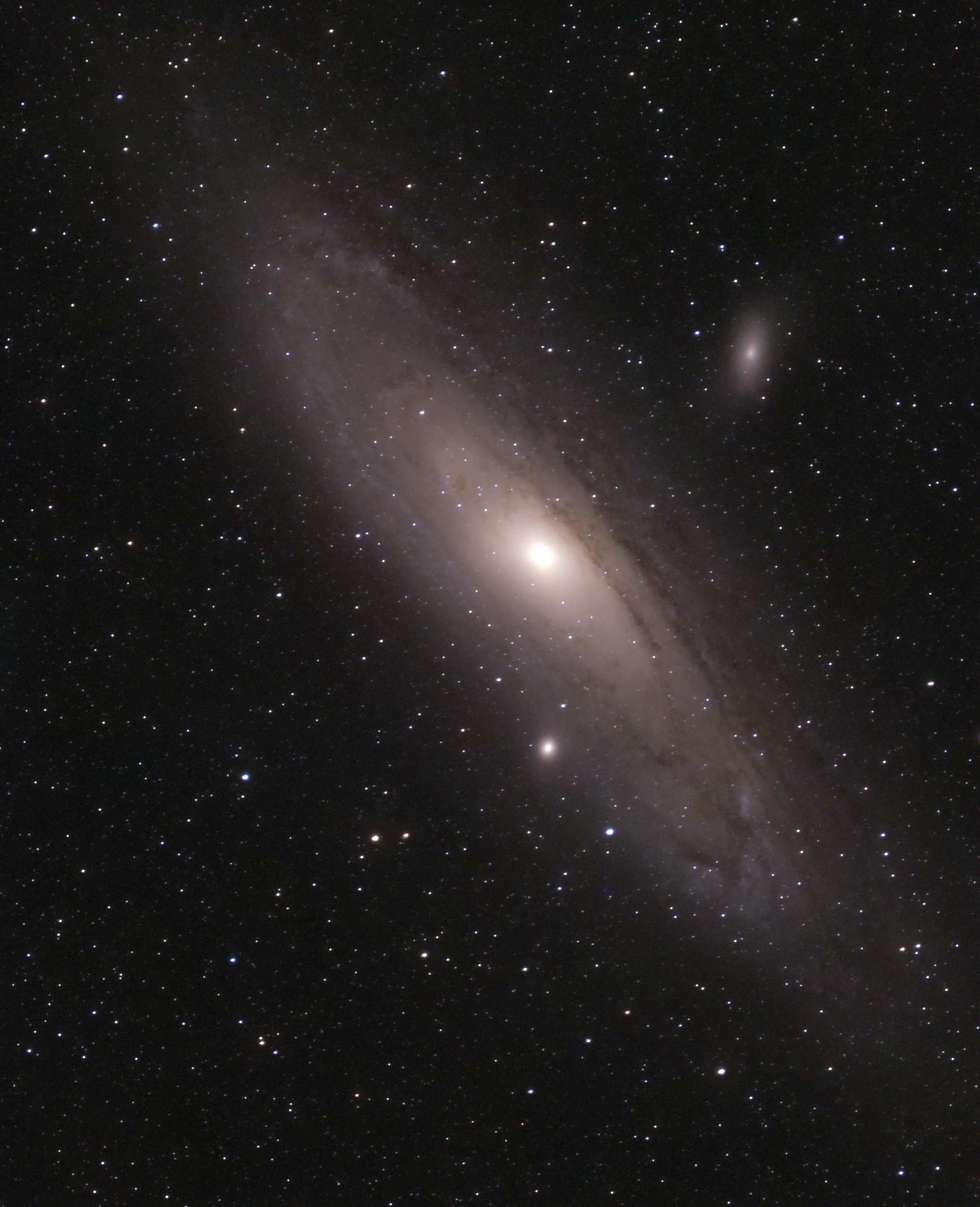 Andromeda Galaxy, photographed through a small telescope